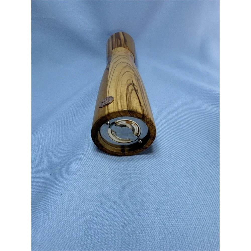 Dash of That Wooden Tall Pepper Mill 9”   Wood Grain Metal Hardware Accents